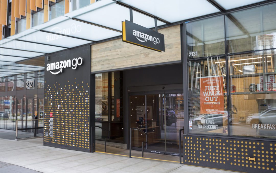 Amazon Go Automated Shopping at Headquarters Building, Seattle Washington USA