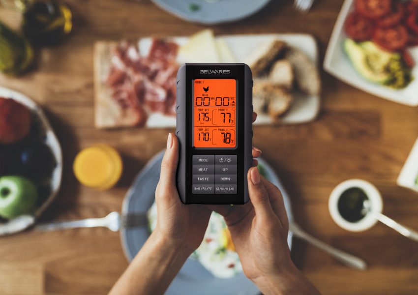 Closeup of female hands holding modern smartphone with blank screen for your text message or design, order food online concept, mock-up of mobile phone, tasty breakfast on the background; Shutterstock ID 753931807